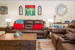 TV, fireplace, foosball, offices - The Rusty Cactus - Heated Pool, Spa, & More! (Phoenix)