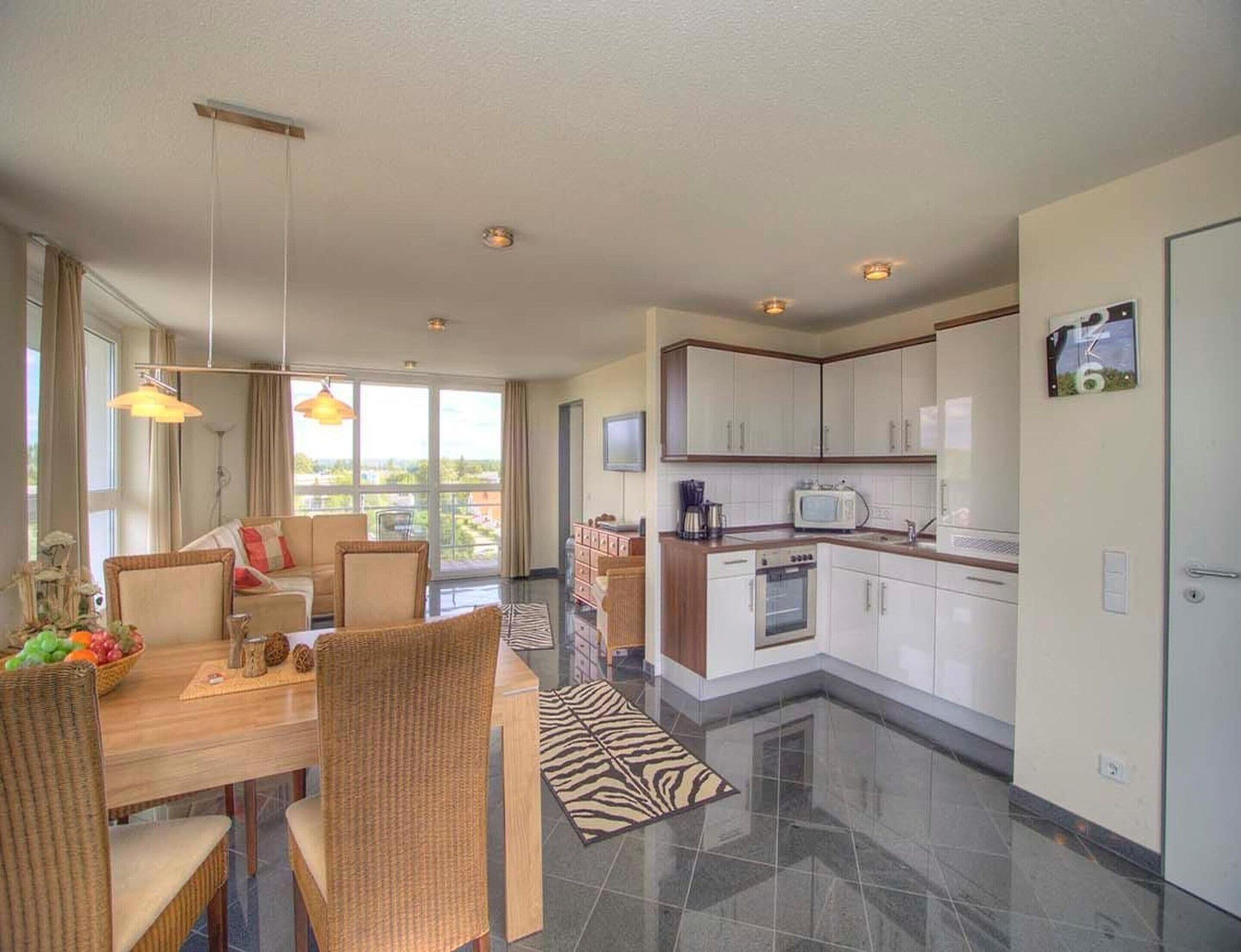 Apartment | Private kitchen | Electric kettle, toaster, high chair