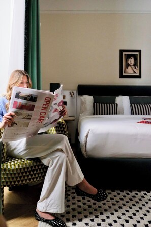 Deluxe Room, 1 Double Bed, Balcony, City View | Blackout drapes, soundproofing, iron/ironing board, free WiFi - The Couper Umiltà (Rome)
