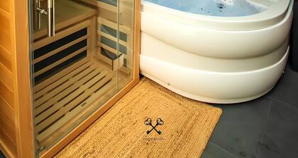 VELVET & LEATHER - Luxueuse Loveroom proche Paris - Spa Sauna Secretroom Cinéma