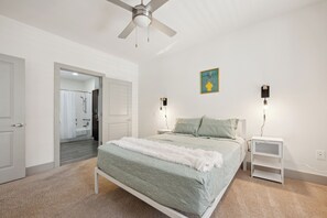 1 bedroom, desk, iron/ironing board, travel crib