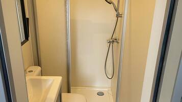 Hair dryer, towels, toilet paper