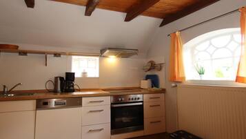 Apartment | Private kitchen | Electric kettle, toaster, highchair