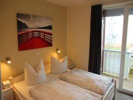 3 bedrooms, individually furnished, bed sheets