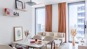 Appartement, vue ville | Coin séjour