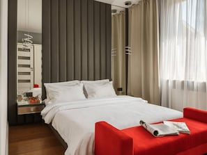 1 slaapkamer, een bureau, een strijkplank/strijkijzer, gratis wifi