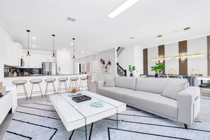 Living area - Brand New House Private Lake View 3009 Protagonist 9 Bedroom Home (Kissimmee)