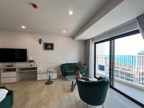 City Apartment, 1 Bedroom, Balcony, Beach View | Beach/ocean view