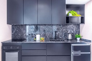 Family Studio, 2 Queen Beds | Private kitchen