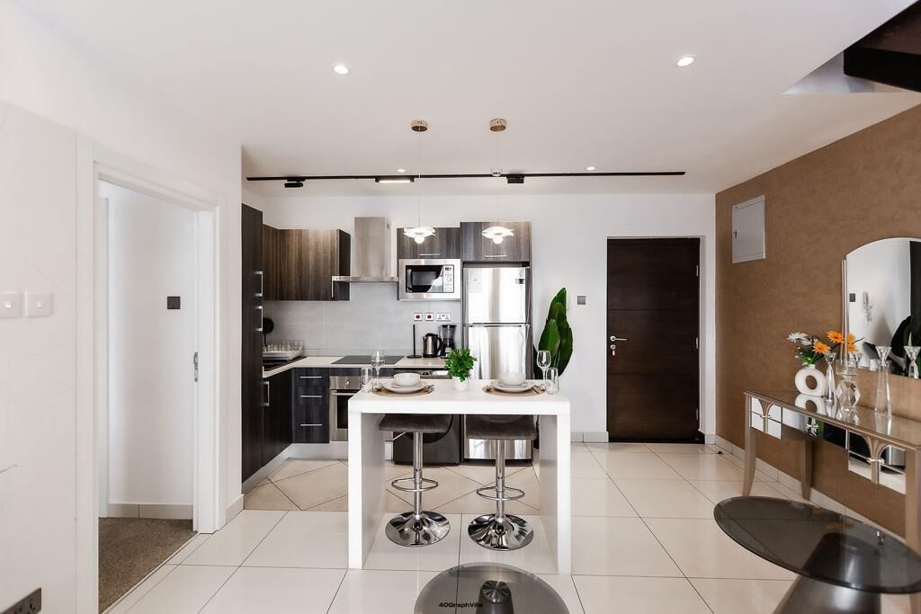 华丽公寓, 海湾景观 | 客房内用餐