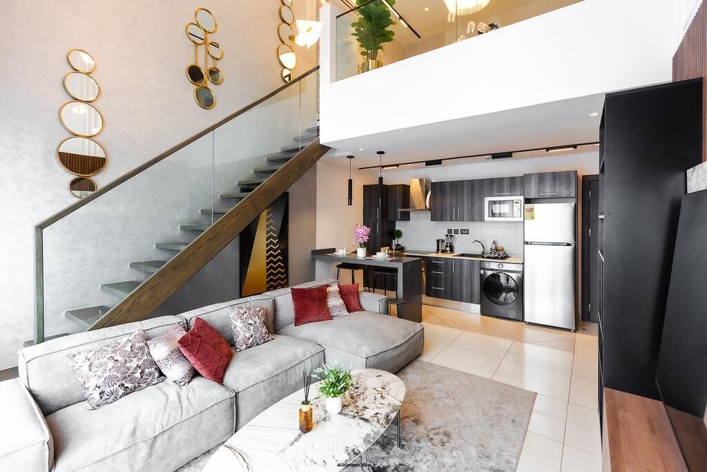 Deluxe Apartment, Bay View | Living area