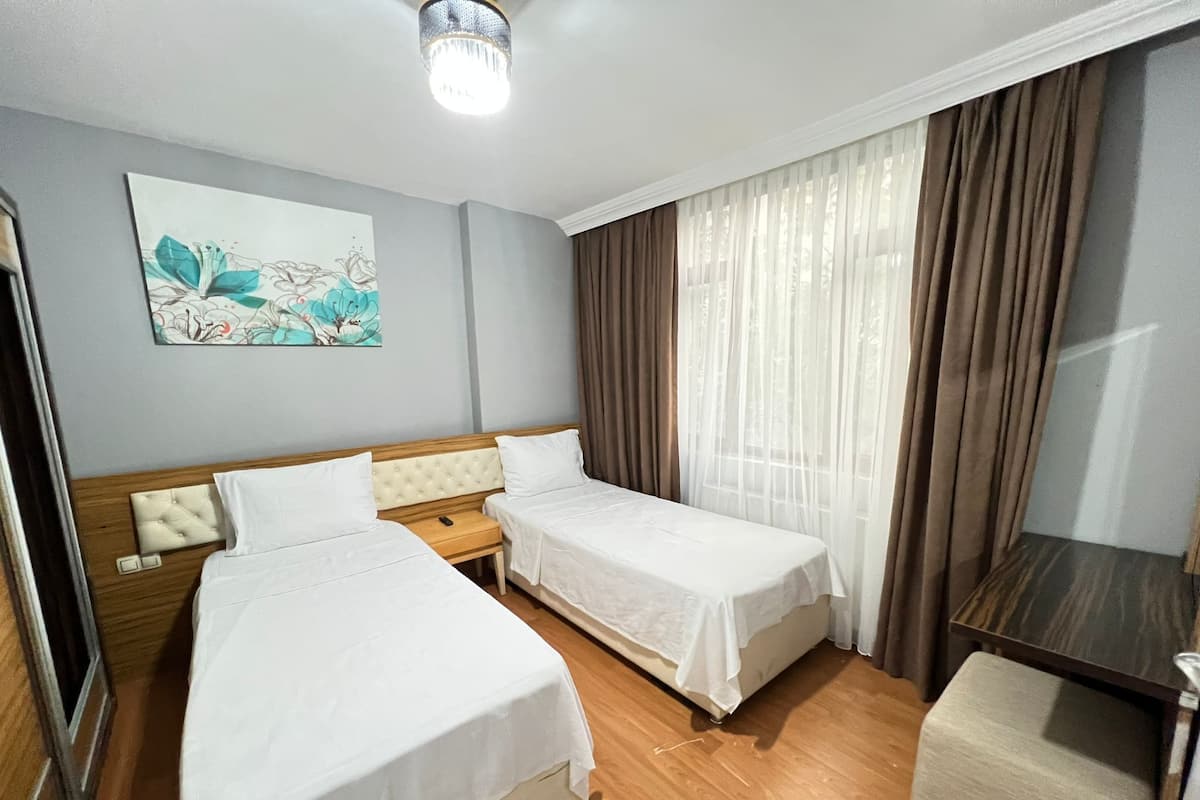 Basic szoba két külön ággyal, kilátással a városra | Íróasztal és ingyenes wifi