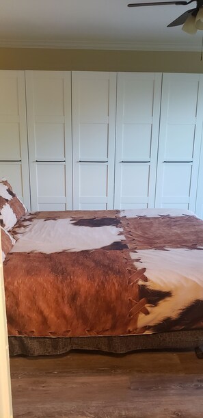 1 slaapkamer, een bureau, een strijkplank/strijkijzer, gratis wifi