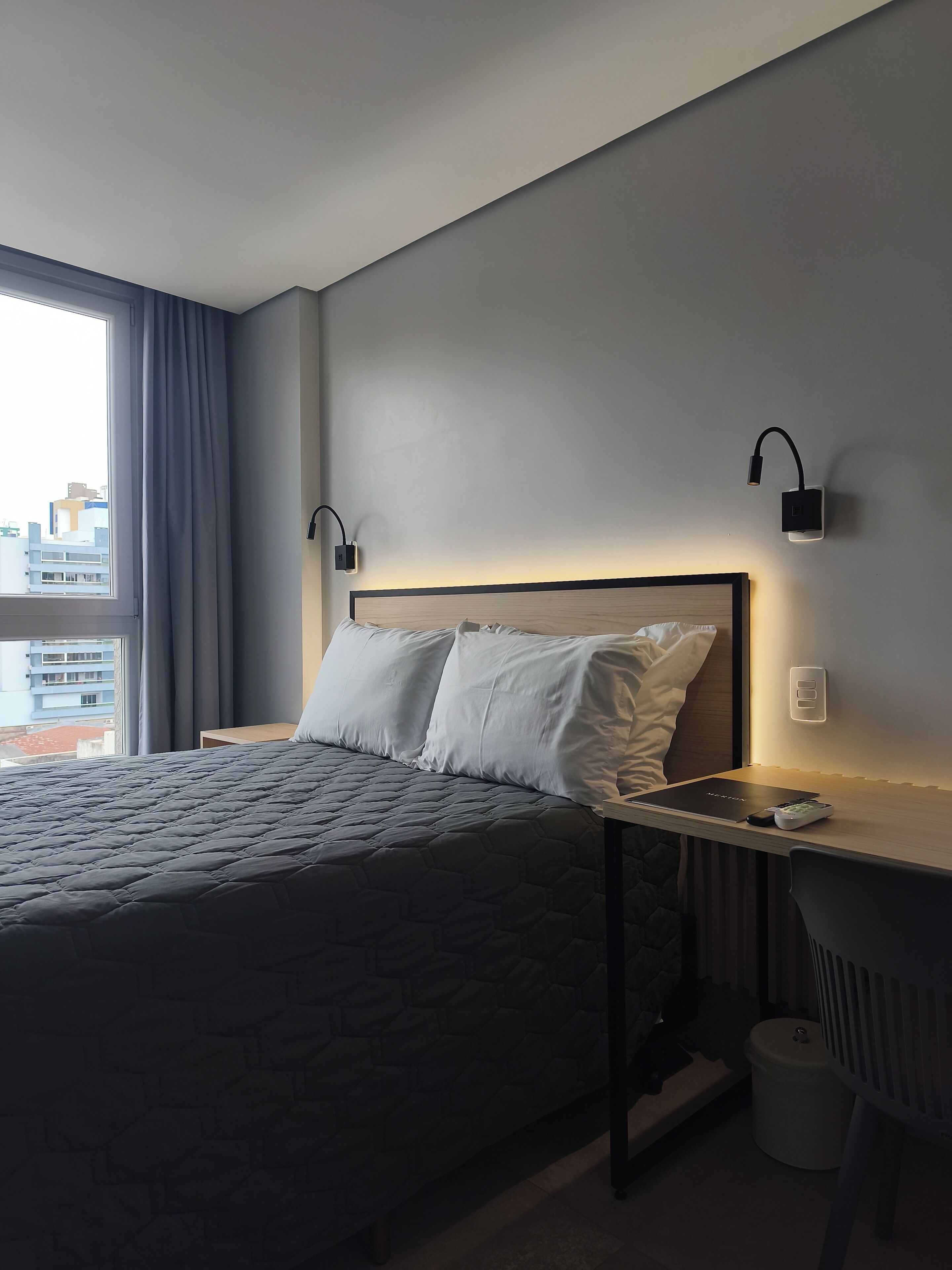 Quarto casal empresarial de uso individual | Frigobar, cortinas blackout, quartos à prova de som