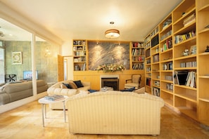 Family House, Pool View | Living area | TV - Family-Friendly Oasis with Pool (Cuernavaca)