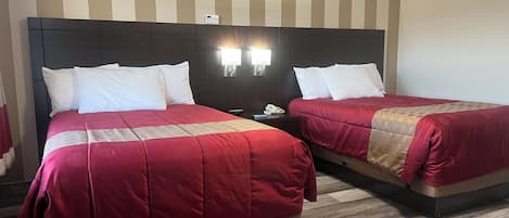 Double Room, 2 Queen Beds, Non Smoking | Premium bedding, laptop workspace, iron/ironing board, free WiFi