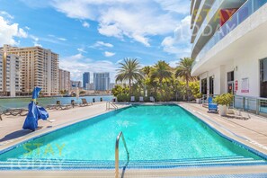 Outdoor pool, a heated pool