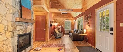 Smart TV, fireplace, table football