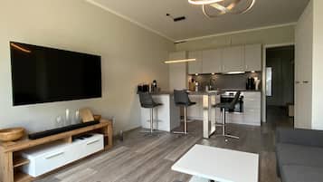 Apartment | Private kitchen | Electric kettle, toaster, high chair