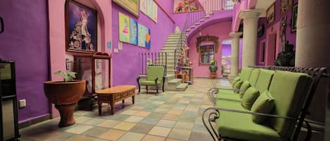 35-inch flat-screen TV with cable channels