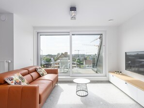 Living area - Newly Built Rooftop Flat With Sun-facing Terrace (Middelkerke)
