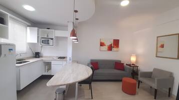 Departamento Premium, 1 cama Queen size | Sala de estar