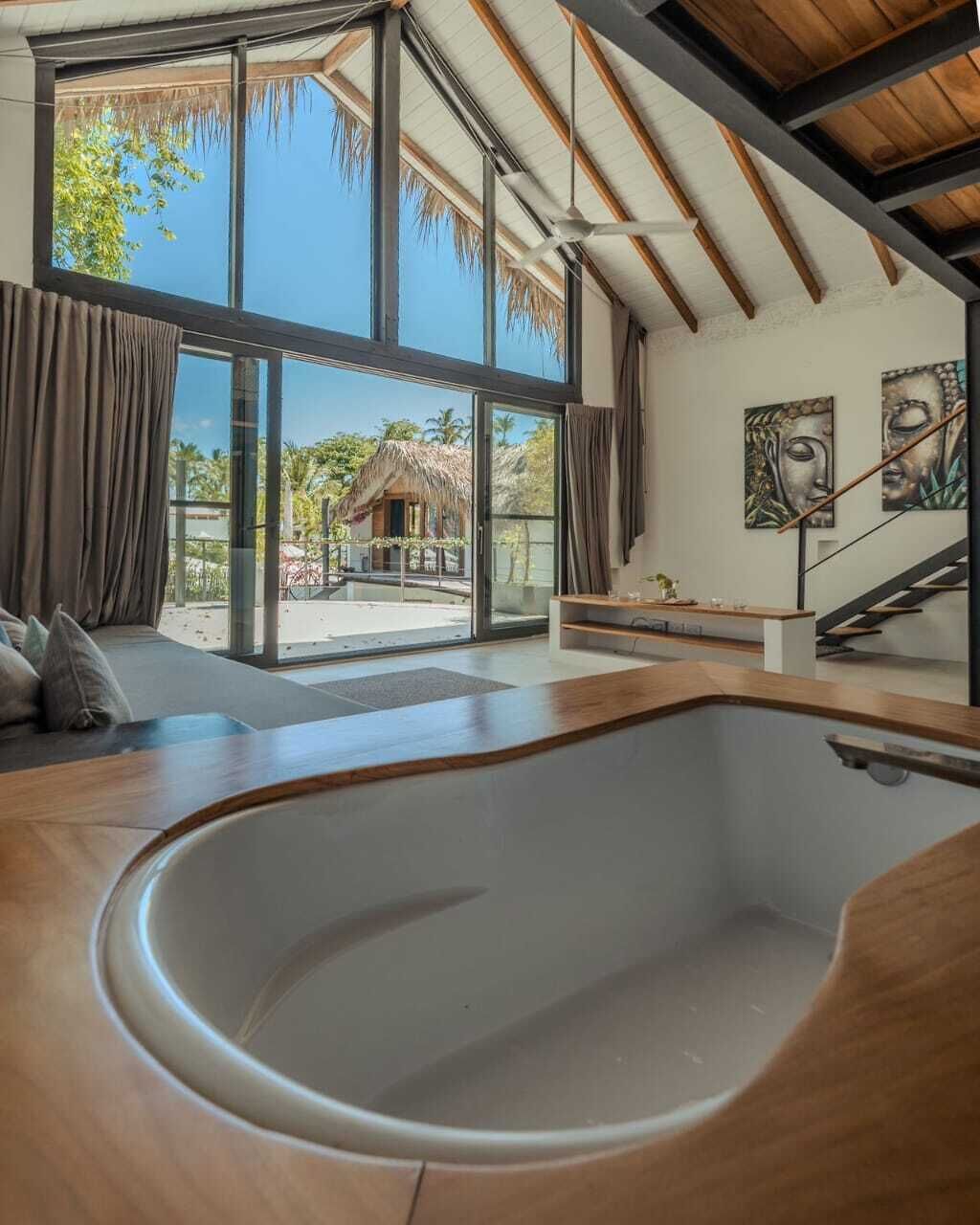 Family Villa, Garden View | Bathroom | Towels, soap, shampoo, toilet paper