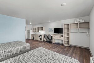 Suite, 2 Queen Beds, Accessible, Non Smoking | Living area | TV