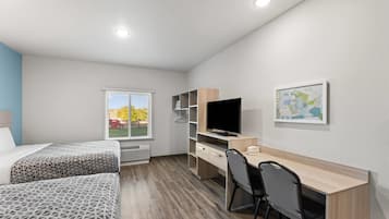 Suite, 2 Queen Beds, Non Smoking (w/ Dishwasher) | Desk, free WiFi, bed sheets