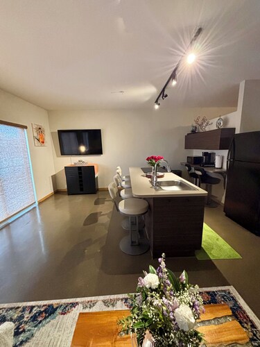 Private Charming Midtown 1-bedroom apartment in amazing Detroit with WiFi, AC