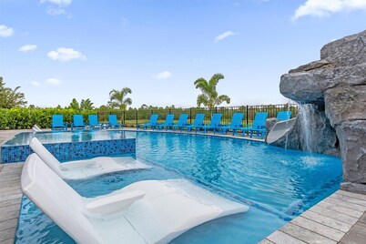 Really Fun House with tons of room, huge pool plenty to do and a terrific view