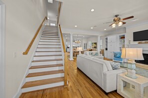 TV, table tennis - Gorgeous Beach Home, Ocean Views, w/Private Pool & Hot Tub! (Isle Of Palms)