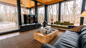 TV, fireplace, stereo