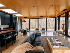Smart TV, fireplace