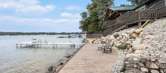 Lakefront, Indoor Pool+Hot Tub, Sandy Beach+Dock, Gameroom+Firepit+Dog/EV OK