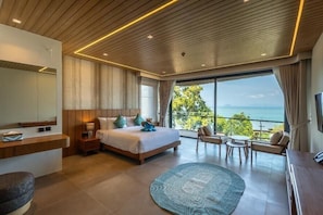 Familienvilla, 5 Schlafzimmer, eigener Pool, Meerblick