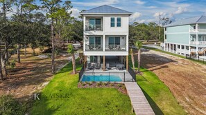 Exterior - 4-Bedroom Vacation Rental with Private Pool and Pier on Little Lagoon (Gulf Shores)