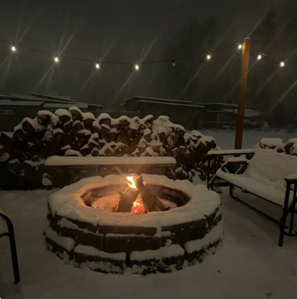 Cozy Winter time fire.