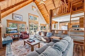 TV, fireplace - Bright Keystone Getaway w/ Loft, Near Ski Lifts (Keystone)