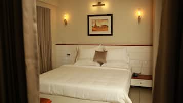 Phòng Suite Cao cấp, quang cảnh thành phố | 1 phòng ngủ, bộ trải giường bằng vải cotton Ai Cập