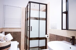 Shower, hair dryer