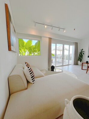 Penthouse Luxe, 2 chambres | Coin séjour