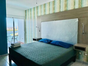 1 غرفة نوم ومكتب ومكواة/لوح كي وواي فاي