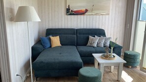 TV, fireplace, stereo - Sanddune - infrared sauna, bathtub, shower, fireplace, terrace, barbecue, parking lot (Olpenitz)