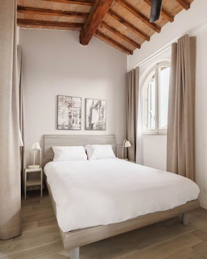 Two-Bedroom Family Apartment | Individually decorated, individually furnished, desk, laptop workspace