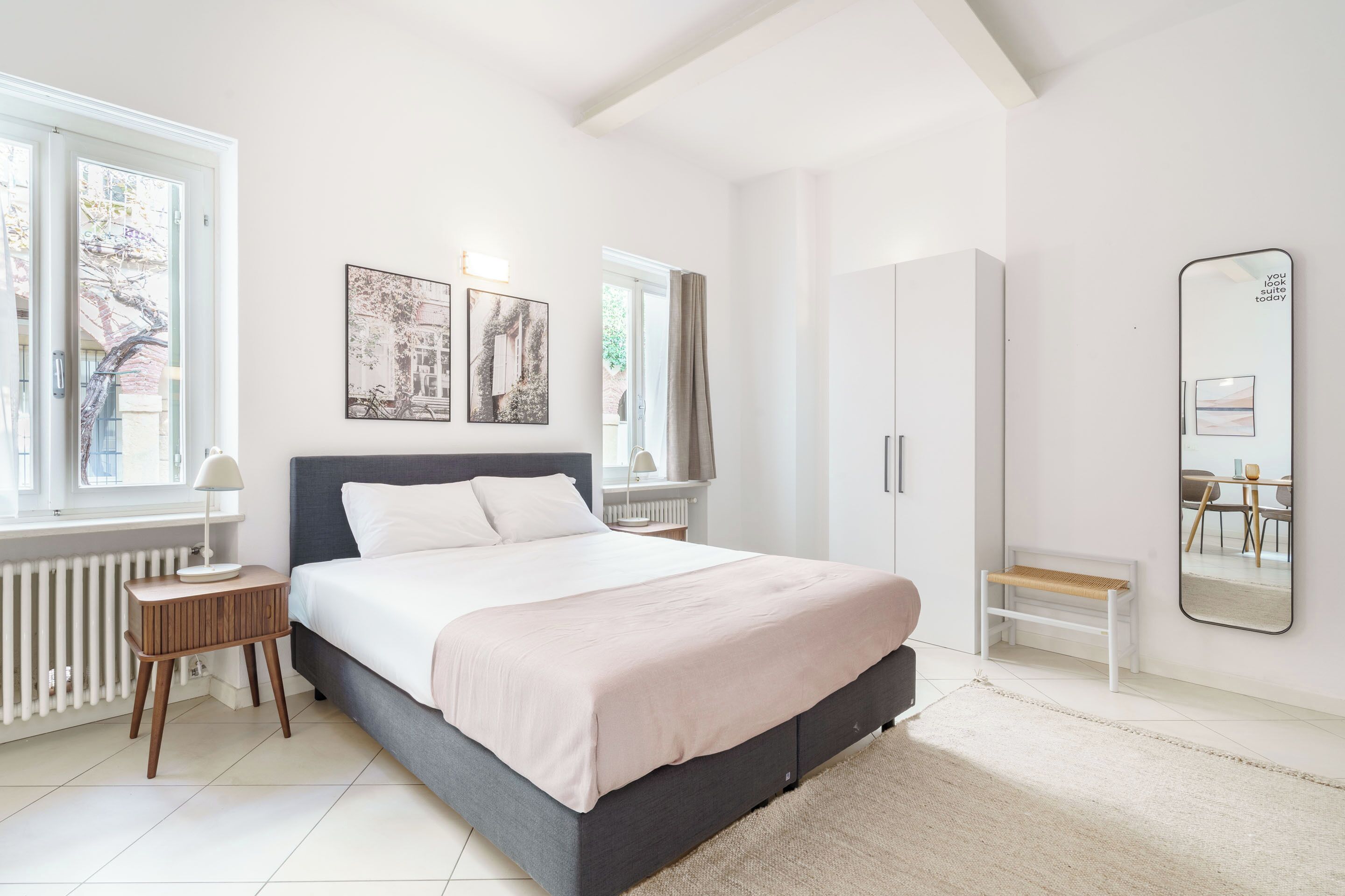 Studio | Individually decorated, individually furnished, desk, laptop workspace