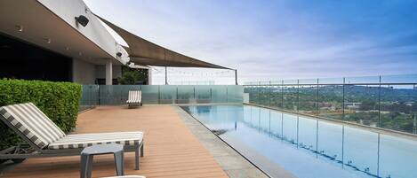 Apartment, 2 Schlafzimmer, barrierefrei, Balkon | Pool | Außenpool