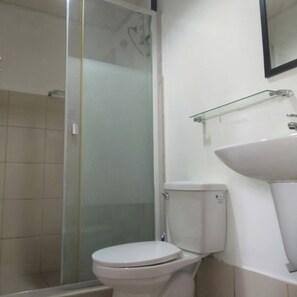 Shower, bidet, towels - Furnished 1BR | 40.61 SQM (Makati)