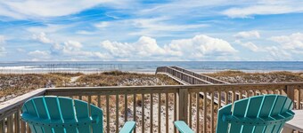 Gulf front 4BR beach cottage with private boardwalk