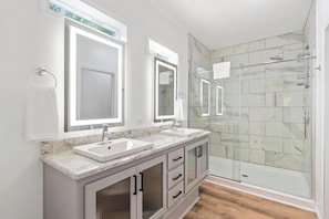 Shower, hair dryer, towels, soap - Large Private Home, Hot Tub, Bonfire Pit, Mins. to Harbor Springs and Nubs (Harbor Springs)
